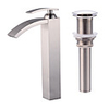 Faucet Set - Waterfall Nickel Brushed Centerset Single Handle One HoleBath Taps