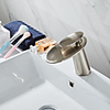 Faucet Set - Waterfall Nickel Brushed Centerset Single Handle One HoleBath Taps