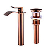 Faucet Set - Waterfall Rose Gold Centerset Single Handle One HoleBath Taps / Brass