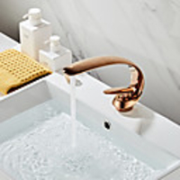 Faucet Set - Widespread Rose Gold Centerset Single Handle One HoleBath Taps