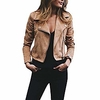 faux leather jacket moto biker jacket short coat notched lapel jacket crop tops miniinthebox