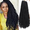 Faux Locs Dreadlocks Sister Locs Box Braids Natural Black Synthetic Hair 16 inch Medium Length Braiding Hair 80 roots / pack