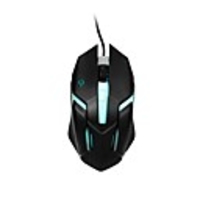 FC-5192 Mouse Gaming Mouse Wired Optical 800DPI USB Gaming Mouse Ergonomic Mouse with Colorful Breathing Light Black