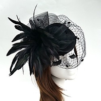 Feather / Net Fascinators / Flowers / Hats with Floral 1pc Wedding / Special Occasion / Horse Race Headpiece miniinthebox