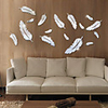 Feather 3D Mirror Wall Stickers Home Decor Art Decal Wall Stickers for Kids Room Living Room Decorating Mural Decoration