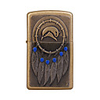 Feather Earrings Metal Oil Lighter (Brown)