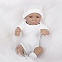 FeelWind 12 inch Reborn Doll Baby Boy African Doll lifelike Handmade Cute Child Safe Kids / Teen Full Body Silicone with Clothes and Accessories for Girls