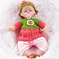 FeelWind 18 inch Reborn Doll Girl Doll Baby Girl lifelike Eco-friendly Hand Made Child Safe Non Toxic Cloth 3/4 Silicone Limbs and Cotton Filled Body with Clothes and Accessories for Girls