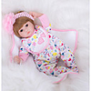 FeelWind 18 inch Reborn Doll Girl Doll Baby Girl lifelike Gift Hand Made Child Safe Parent-Child Interaction Cloth 3/4 Silicone Limbs and Cotton Filled Body with Clothes and Accessories for Girls