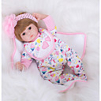 FeelWind 18 inch Reborn Doll Girl Doll Baby Girl lifelike Gift Hand Made Child Safe Parent-Child Interaction Cloth 3/4 Silicone Limbs and Cotton Filled Body with Clothes and Accessories for Girls