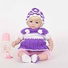 FeelWind 18 inch Reborn Doll Girl Doll Baby Girl lifelike Handmade Cute Child Safe Kids / Teen Cloth 3/4 Silicone Limbs and Cotton Filled Body with Clothes and Accessories for Girls