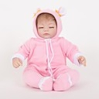 FeelWind 18 inch Reborn Doll Girl Doll Baby Girl lifelike Handmade Cute Child Safe Kids / Teen Cloth 3/4 Silicone Limbs and Cotton Filled Body with Clothes and Accessories for Girls