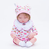FeelWind 18 inch Reborn Doll Girl Doll Baby Girl Newborn lifelike Hand Made Child Safe Non Toxic Cloth 3/4 Silicone Limbs and Cotton Filled Body with Clothes and Accessories for Girls