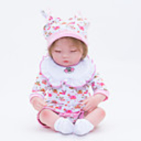 FeelWind 18 inch Reborn Doll Girl Doll Baby Girl Newborn lifelike Hand Made Child Safe Non Toxic Cloth 3/4 Silicone Limbs and Cotton Filled Body with Clothes and Accessories for Girls