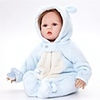 FeelWind 22 inch Reborn Doll Baby Boy Reborn Baby Doll lifelike Handmade Cute Kids / Teen Non-toxic Cloth 3/4 Silicone Limbs and Cotton Filled Body with Clothes and Accessories for Girls