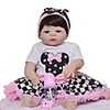 FeelWind 22 inch Reborn Doll Baby Girl Reborn Baby Doll Cute Kids / Teen Lovely Full Body Silicone with Clothes and Accessories for Girls