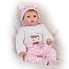 FeelWind 22 inch Reborn Doll Baby Girl Reborn Baby Doll Gift Kids / Teen Lovely Full Body Silicone with Clothes and Accessories for Girls