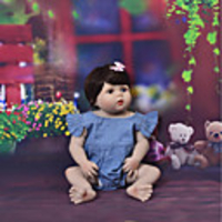 FeelWind 22 inch Reborn Doll Baby Girl Reborn Baby Doll Kids / Teen Full Body Silicone with Clothes and Accessories for Girls