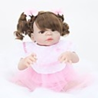 FeelWind 22 inch Reborn Doll Girl Doll Baby Girl Reborn Baby Doll lifelike Handmade Cute Child Safe Kids / Teen Full Body Silicone with Clothes and Accessories for Girls