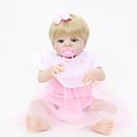 FeelWind 22 inch Reborn Doll Girl Doll Baby Girl Reborn Baby Doll lifelike Handmade Cute Child Safe Kids / Teen Full Body Silicone with Clothes and Accessories for Girls
