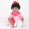 FeelWind 22 inch Reborn Doll Girl Doll Baby Girl Reborn Baby Doll lifelike Handmade Cute Kids / Teen Non-toxic Cloth 3/4 Silicone Limbs and Cotton Filled Body with Clothes and Accessories for Girls