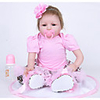 FeelWind 22 inch Reborn Doll Girl Doll Plush Doll Baby Girl Reborn Baby Doll lifelike Handmade Cute Kids / Teen Non-toxic Cloth 3/4 Silicone Limbs and Cotton Filled Body with Clothes and Accessories