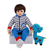 FeelWind 24 inch Reborn Doll Baby Toddler Toy Reborn Toddler Doll Baby Boy Gift Cute Lovely Parent-Child Interaction Tipped and Sealed Nails 3/4 Silicone Limbs and Cotton Filled Body LV072 with