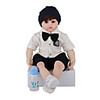 FeelWind 24 inch Reborn Doll Baby Toddler Toy Reborn Toddler Doll Baby Boy Gift Cute Lovely Parent-Child Interaction Tipped and Sealed Nails 3/4 Silicone Limbs and Cotton Filled Body LV078 with