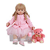 FeelWind 24 inch Reborn Doll Baby Toddler Toy Reborn Toddler Doll Baby Girl Gift Cute Lovely Parent-Child Interaction Tipped and Sealed Nails 3/4 Silicone Limbs and Cotton Filled Body LV0101 with