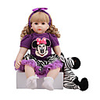 FeelWind 24 inch Reborn Doll Baby Toddler Toy Reborn Toddler Doll Baby Girl Gift Cute Lovely Parent-Child Interaction Tipped and Sealed Nails 3/4 Silicone Limbs and Cotton Filled Body LV0102 with