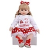 FeelWind 24 inch Reborn Doll Baby Toddler Toy Reborn Toddler Doll Baby Girl Gift Cute Lovely Parent-Child Interaction Tipped and Sealed Nails 3/4 Silicone Limbs and Cotton Filled Body LV089 with