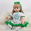 FeelWind 24 inch Reborn Doll Baby Toddler Toy Reborn Toddler Doll Baby Girl Gift Cute Lovely Parent-Child Interaction Tipped and Sealed Nails 3/4 Silicone Limbs and Cotton Filled Body LV091 with
