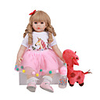FeelWind 24 inch Reborn Doll Baby Toddler Toy Reborn Toddler Doll Baby Girl Gift Cute Lovely Parent-Child Interaction Tipped and Sealed Nails 3/4 Silicone Limbs and Cotton Filled Body LV097 with