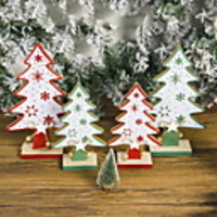 Felt Snowflake Wooden Christmas Tree Ornaments