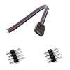 Femal 4pin Colorful LED Lights Connector 2 X 4pin Male Connector for RGB 5050/3528 LED Strip Light Connect miniinthebox