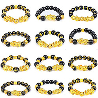 feng shui 12mm good luck bracelets for women men lucky charm pi xiu feng shui black obsidian wealth bracelet pi yao attract health love money success