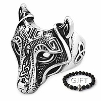 fenrir wolf head ring 316l stainless steel norse scandinavian viking jewelry (10)