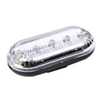 FF-105 5 LED Bicycle Safety Light 2XAAA Silver