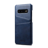 Fierre Shann Case For Samsung Galaxy Galaxy S10 / Galaxy S10 Plus Card Holder Back Cover Solid Colored Hard Genuine Leather for Galaxy S10 / Galaxy S10 Plus / Galaxy S10 E