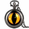 fine chain black mens pocket watch,  yellow vertical pupil pattern quartz pocket watch for boy,  arabic digital pocket watches for teenager