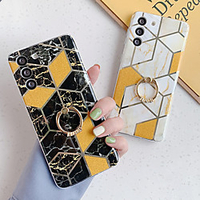Finger Ring Holder Marble Phone Case For Samsung Galaxy S21 Plus S21 Ultra S20 Plus A52 A72 A51 A71 A42 Shockproof Dustproof Soft Back Cover with Stand For Samsung Galaxy Note 20 Ultra A70 A50 miniinthebox