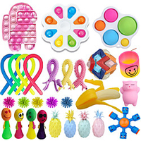 Finger Toy Piggy Bank / Money Bank Push Pop Bubble Sensory Fidget Toy Stress Reliever 28 pcs Portable Stress and Anxiety Relief Flexible Durable Slow Rising For Teen Adults
