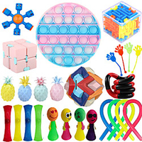 Finger Toy Sensory Fidget Toy Fidget Controller Pad Stress Reliever 25 pcs Portable Stress and Anxiety Relief Flexible Durable For Teen Adults