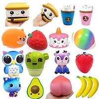 Finger Toy Squishies Jumbo Squishies Sensory Fidget Toy Stress Reliever 8 pcs Portable Gift Cute Stress and Anxiety Relief Flexible Durable Non-toxic Slow Rising For Adults Men Boys and Girls Home miniinthebox