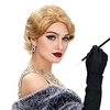 Finger Wave Wig Short Curly Synthetic Hair for Women 1920s The Great Gatsby Cosplay Costume New Year
