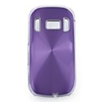 Fingerprint Aluminium Back Shell Cell Phone Protective Case for Nokia C7 - Purple
