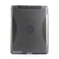 Fingersprint Protective Crystal Back Case for ipad 2 (grey)