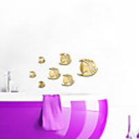 Fish / Animals Wall Stickers Mirror Wall Stickers Decorative Wall Stickers Acrylic Home Decoration Wall Decal Wall Decoration 32pcs