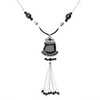 Fish Shape Stone Silver Plated Necklace