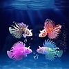 Fish Tank Aquarium Decoration Fish Bowl Artificial Fish Black Luminous Silicone 1 11.573 cm